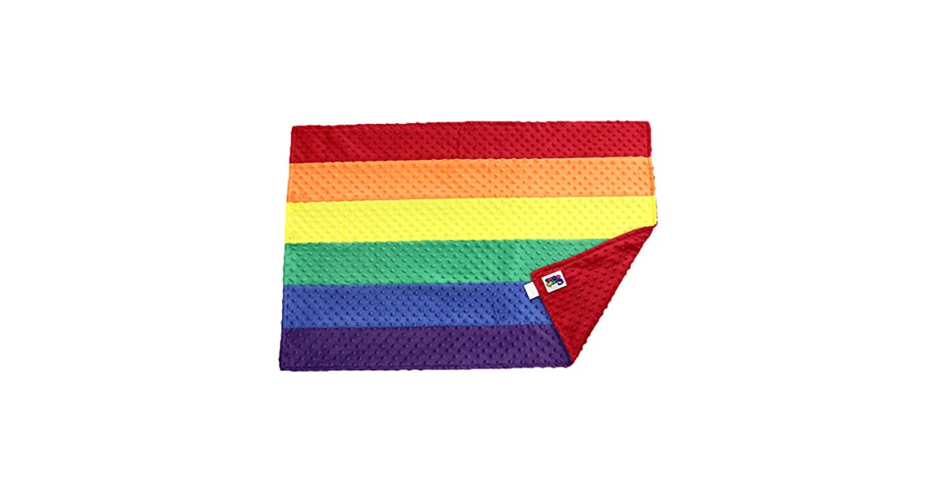 Amazon.com: Luxury Minky Dot Plush Rainbow Flag Baby Blanket